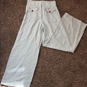 Eva Mendes for New York & Company Light Gray Wide Leg Pants